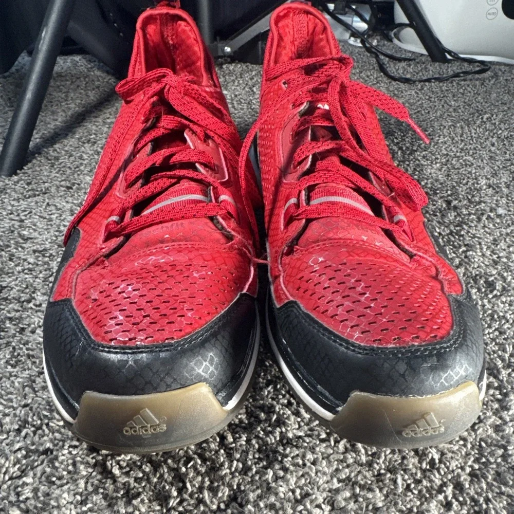 Adidas D Lillard Dame 1 Sneakers Shoes Red Black White Size 11.5